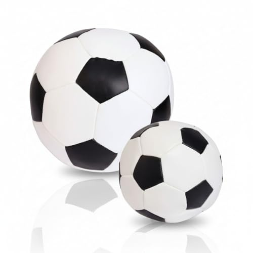 alldoro Softball 2er Set, Ø 10 cm & 18 cm, Schaumstoffball, Spielzeug | Ø 10 cm & 18 cm, ideal als Geschenk für Kinder, Weiche Schaumstoff-Fußbälle für Kinder ab 0 Jahren, Indoor & Outdoor