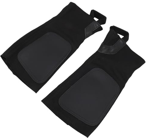 Jectse Equestrian Cowhide Läder Half Slitstark Riddamask för Träningsryttare (L)