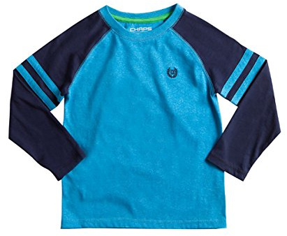 Chaps Boys Colorblock Raglan Tee (4 (Little Boys), Hawaii Ocean)