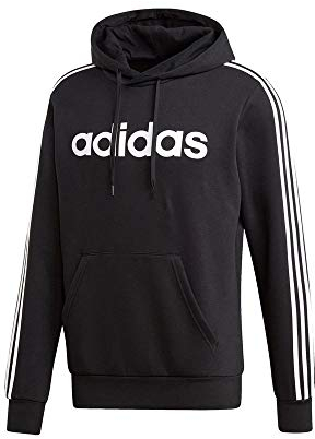 adidas Herren Hoodie Essentials 3-Streifen, Black/White, M, DQ3096