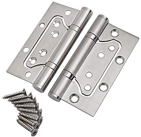 Lot de 2 charnières de porte invisibles en acier inoxydable 10,2 cm