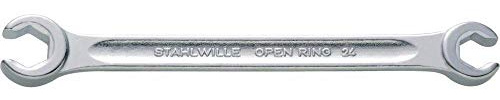 Stahlwille 41083032 abgew 24 Offene Doppelringschlüssel, abgewinkelt, Open-Ring, 30 x 32 mm, Silber