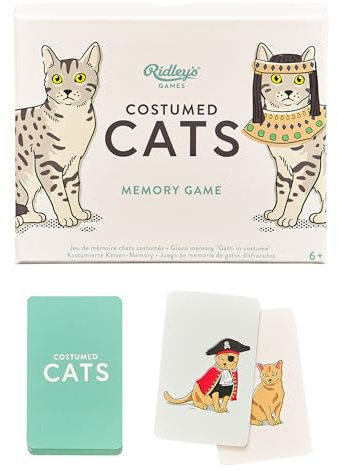 Ridley’s | Costumed Cats | Memory Card Game | Ages 6+ | 2+ Players | 20 Minutes Playing Time