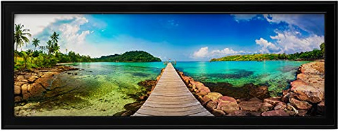 Neil Enterprises Inc. Classic Black Panoramic 30 x 10 Picture Frame