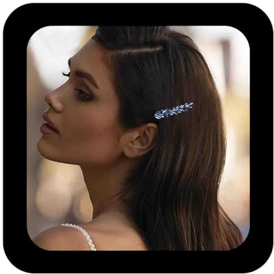 Allereya Kristall Hochzeit Haarnadeln Haarspange Strass Haarspange Haarspange Splitter CZ Bling Braut Kopfschmuck Dekorative Kopfspange Kopfbedeckung Braut Haarschmuck für Frauen und Mädchen (Blau)