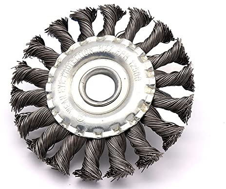 Twist Knot Wire Wheel, 150mm x 22mm Circular Angle Grinder Brush Wheel for Polishing, Sanding and Rust Removal