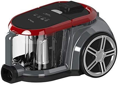 TESLA Aspirador BGL400BR Sin Bolsa, 800W, Depósito 2.5L, Filtro HEPA Lavable, Radio de Trabajo de 8m, Negro