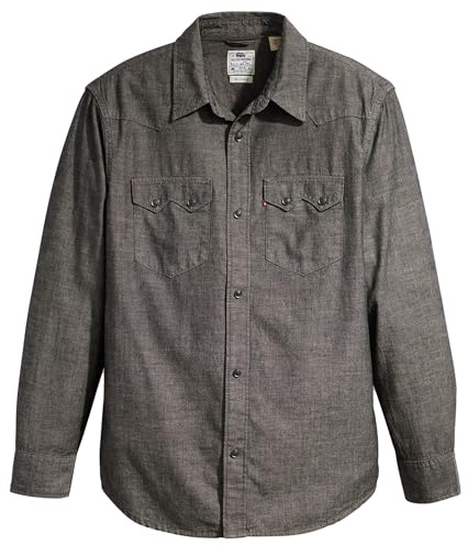 Levi's Sawtooth Relaxed Fit Western, Magliette in tessuto Uomo, Camden Black Chambray, S