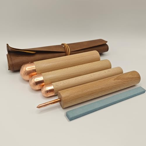 ARCVOX Stone Age Toolkit Flintknapping Kit, Pressure Flakers & Copper Boppers, Obsidian Handcraft Tools, Obsidian Slabs, Knapping Tool for Pros & Beginners (Color : Toolkit)