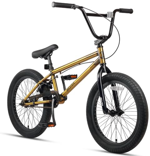 AVASTA Hesper 20 Zoll Kinderfahrrad Freestyle BMX Fahrräder für 6-14 Jahre alte Jungen und Anfänger, Gold