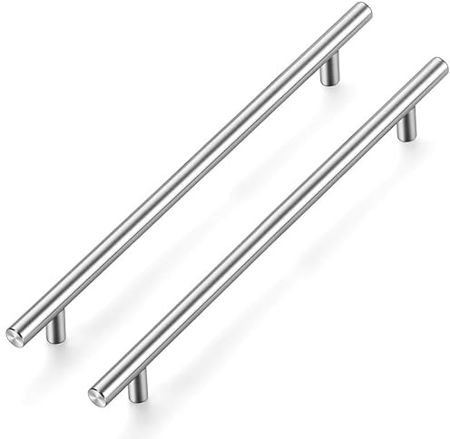 Ravinte 25 stycken silver möbelhandtag T-stång handtag för köksskåp 224 mm hålcentrum skåphandtag handtag rostfritt stål möbler dörrhandtag