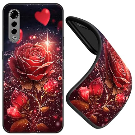 JEZSTHAI Schutzhülle Kompatibel mit Handy LG Velvet 4G Hülle Silikon Aesthetic Muster Design Handyhülle,Ultra Dünn Weiche Fallschutz Stoßfeste Anti-Kratzt Rückseite Bumper Case,B01
