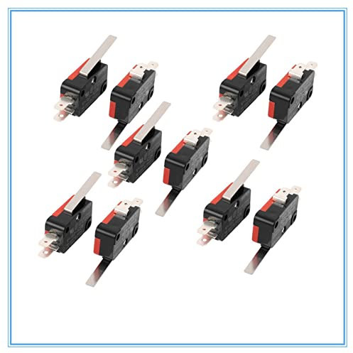 elektronischer Schalter Endschalter 10 Stück V-152-1C25 Rollenhebelarm SPDT 1NO 1NC Mikro-Endschalter 3 Anschlüsse Momentary
