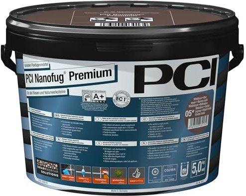 PCI Nanofug Premium 5 kg Nr. 23 Lichtgrau Variabler Flexfugenmörtel, für alle Fliesen und Natursteine Verfugen Fliesen Sika