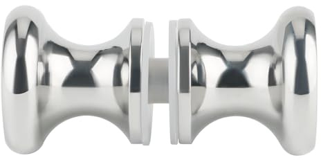 Mooche Shower Glass Door Handle, Double-Sided Glass Door knobs, SUS304 Stainless Steel Shower 30MM×27MM Door Handle, Suitable for Shower Doors Cabinet Door Chrome