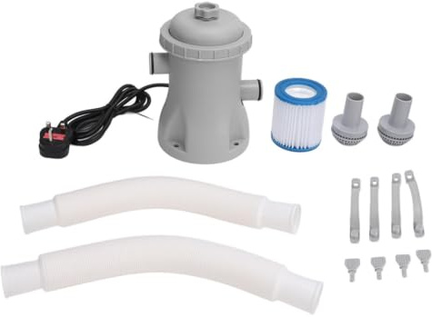 lvifloae Electric Above Ground Pool Filter, Plastic, 330 Gallon Cartridge, Quiet Operation, Complete Accessories, Easy to Use