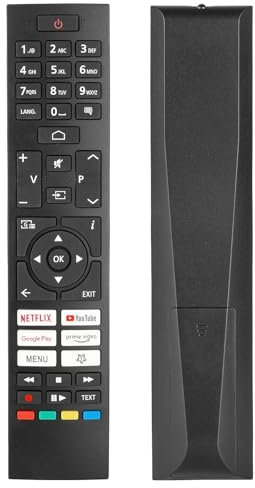 Mando a Distancia RC45157 CT-8564 Compatible con Daewoo/Hitachi/Toshiba/JVC TV 43DM54UA 43DM62UA 55DM55UQP 32DM54HA 50DH55UQ Sustitución Controlador con Netflix Youtube Google Play PrimeVideo Botones