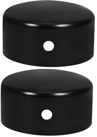 Gadpiparty 2pcs Stainless Steel Handrail End Caps Round Protective Plugs for Staircase Railing Secure Attachment Minimalist Design Versatile for Malls Offices