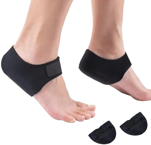 Plantar Fasciitis Gel Heel Pads, 1 Pair Gel Heel Protectors for Shoes Heel Boots Heel Cups Heel Support Silicone Heel Guards Cushion Pads Cracked Heels Pain Relief for Men 5.5-7.5 Women 5-7