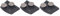 Zapatos de molienda de acero de aleación de diamantes 3 pcs 16 bloque de dientes cuboides para pulido de concreto eliminación de pintura de pintura negro