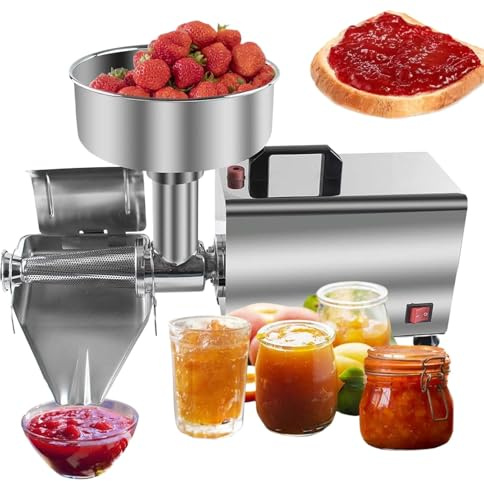 Generico Pressa per Pomodoro Elettrica, Macchina per Passata di Pomodoro con Colino in Acciaio Inossidabile per Passata di Pomodoro e Marmellate