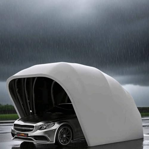 Carport Abri portable durable et résistant aux intempéries, grand espace de rangement extérieur verrouillable pour parking, voiture, camion, garage