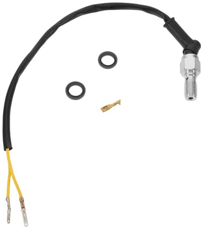 IMIKEYA Interrupteur de Feu Stop pour Moto Tout Usage avec Capteur Hydraulique à Vis Banjo Contacteur de Frein Arrière Mécanique Adaptable Montage Plug-And-Play pour Scooters et Quads