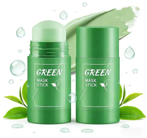 Mascarilla en Barra de Té Verde, Limpieza Profunda de Poros, Control de Grasa y Hidratación, para Todo Tipo de Piel - 2 PCS