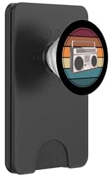 Gráfico Retro Vintage de Boombox, Amante de la música de la Vieja Escuela PopSockets PopWallet para MagSafe