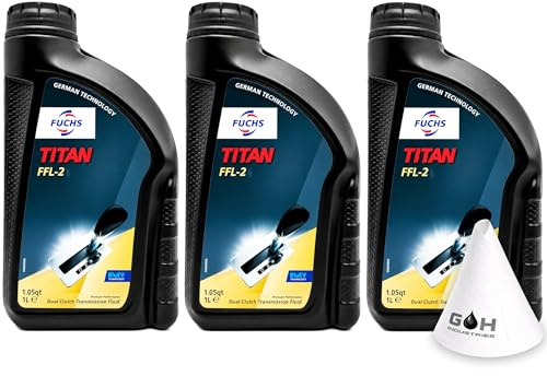 FUCHS TITAN FFL-2 | 3 L | DSG Getriebeöl 75W-75 | VW TL 52182 G052182 | DQ250 DQ500 DQ400e | Doppelkupplungsgetriebe Öl | BluEV Technology | mit Trichter