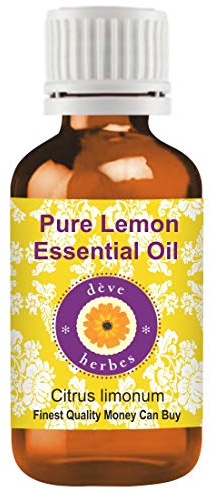dève herbes Olio essenziale di limone puro di (Citrus limonum) distillato a vapore di grado terapeutico naturale al 100% 50ml (1.69 oz)