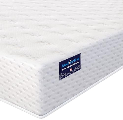 BEDZONLINE Reflex Memory Foam Mattress - 4ft Small Double | Certified Therma-Pure Dual Memory & Reflex Foam Mattress, White | Firm Body Support & Pressure Relief | UK Handmade & Hypoallergenic