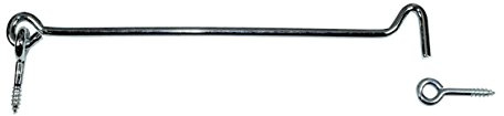 SN-TEC Sturmhaken/Lukenhaken/Überwurf verzinkt mit Öse Länge von 30 bis 500mm zur Auswahl (Mengen- und Längenauswahl möglich) (2, Länge: 250mm)