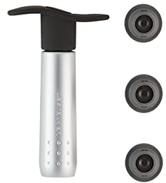 Le Creuset, Weinpumpen-Set inkl. 3 Verschlüssen, WA 137, Chrom matt, 59014013001825