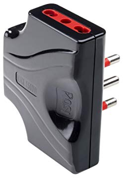 Tripla extrapiatta 10/16A nero