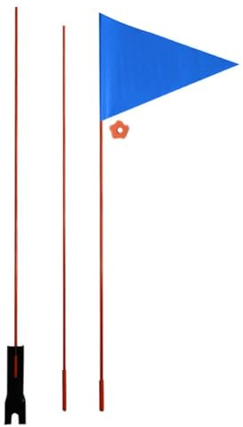 Sunnyushine Security Flag Fahrradfahne Fahrradwimpel Kinderfahrrad Sicherheitswimpel Fähnchen, Orange/Gelb/Blau Fahrrad Sicherheit Wackelfahne Winker