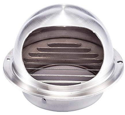 QWEASDF (Ø 60-300 mm) Ventilación Aire Acero Inoxidable Toro Redondo Extractor Externo Extractor Pared ventilación Tapa Salida para Pisos, apartamento, baño Dormitorio, decoración del hogar,80mm