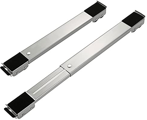 Aocet Kit de Deplace Meuble Lourd avec Leve Meubles et roulettes de Déplacement, 300kg, Support de Machine à Laver Meuble de Base de Réfrigérateur Mobile, Réglable (Color : Silver)