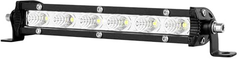 PICAA Super Schlank 7 Zoll 30W LED Lightbar Lichtbalken Arbeitsscheinwerfer 12V 24V 6000K Weiß Wasserdicht für Auto Offroad 4X4 ATV SUV LKW