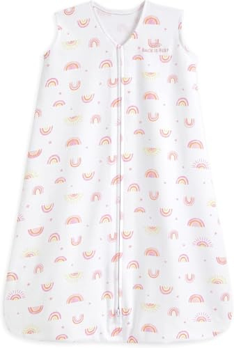 HALO Sleepsack Saco de Dormir de 0,5 TOG 100% algodón, Saco de Dormir para bebé recién Nacido, Unisex para niños y niñas, 18-36 Meses, Sunshine Rainbows (4790)