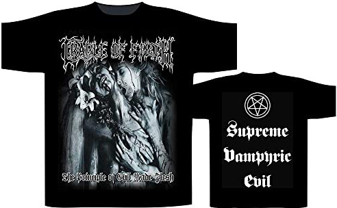 Cradle of Filth Supreme Vampiric Evil Official Tee T-Shirt Mens Unisex (Medium) Black