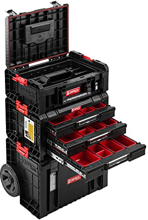 PAFEN Cassetto rotante per officina - Carrello portautensili Premium - Cassetta portautensili su ruote 445 x 375 x 755 mm Molto robusto Carrello per officina resistente ai prodotti chimici