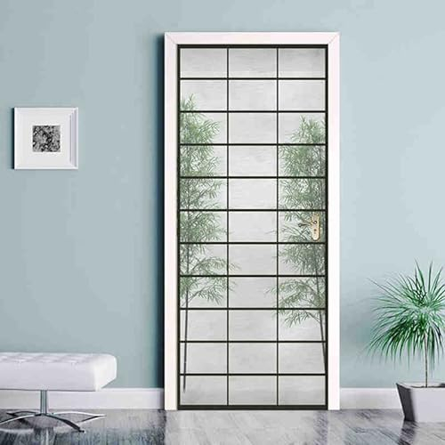 Diy Türaufkleber Äste Außen Gitter Fenster Wandbild Tapete Pvc Selbstklebende Wandtattoo Wohnzimmer Tür Wohnkultur,77X200Cm