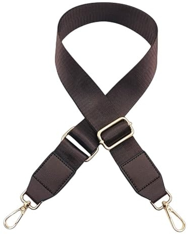 SYSUII Enfärgad väskrem breda fickor väskband 80–130 cm justerbar bärrem axelrem för handväskor 3,8 cm bred axelrem axelrem axelrem herr väskrem dam tillbehör – kaffe