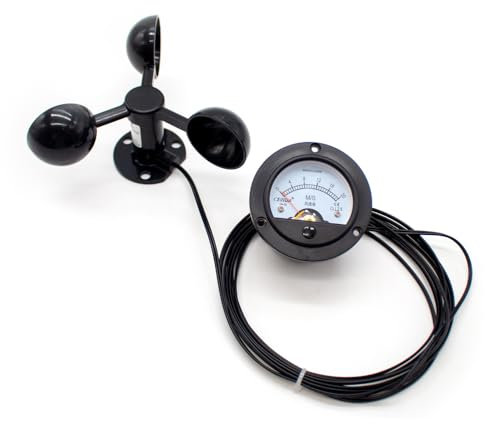 LeTkingok Tower Crane Self-Generating Type Wind Speed Sensor, Display Instrument Unpowered Anemometer