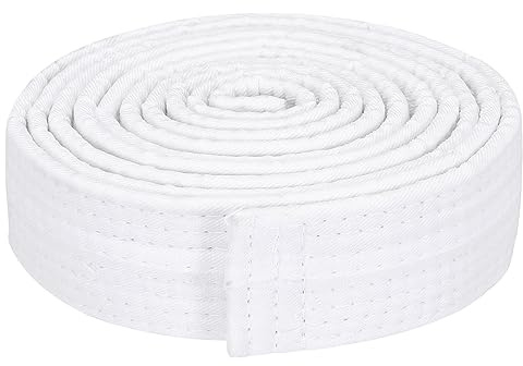 PATIKIL Taekwondo Farbe Rangliste Gürtel 1.5 x8.5Ft 2.6m Polyester Kampfsport Judo Karate Gürtel für Lehrpraxis Weiß