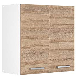Vicco Hängeschrank R-Line, Sonoma, 60 cm | mit Türen, zur Wandmontage zur Aufbewahrung von Haushaltsutensilien