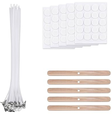 Bolosa 100 Stück Kerzendocht, Kerzendochte für Kerzen, Dochte für Kerzen Gießen, Kerzen Docht Set, Kerzendocht Kaufen, Kerzendochte für Dicke Kerzen, Kerzen Selber Machen Set, 10cm Candle Wick (D)