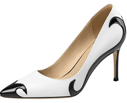 Scarpe Donna Eleganti Tacco Medio Classiche Decolte Estive Semplici da Sposa Moda con Tacco Decollete Decolletè per Matrimonio