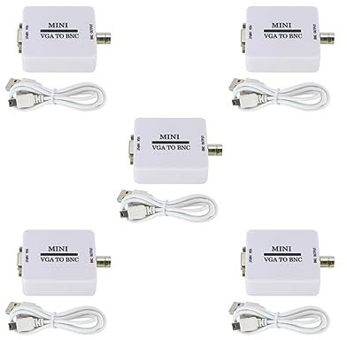 5 set Mini VGA to BNC Video Converter Adapter Conversor Switcher For HDTV Monitor